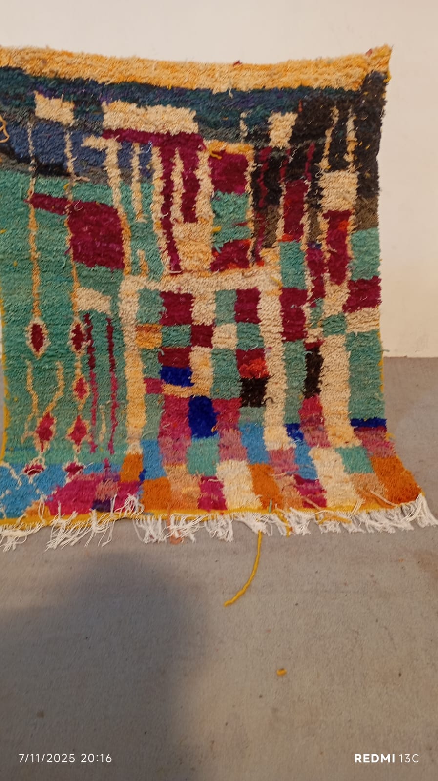 The "Teal & Technicolor" Abstract Amazigh Rug – One-of-a-Kind Masterpiece