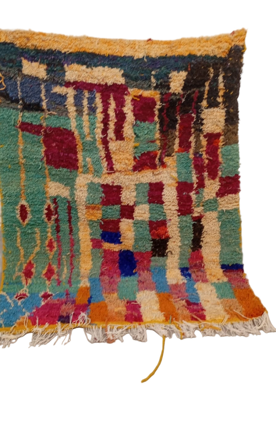 The "Teal & Technicolor" Abstract Amazigh Rug – One-of-a-Kind Masterpiece