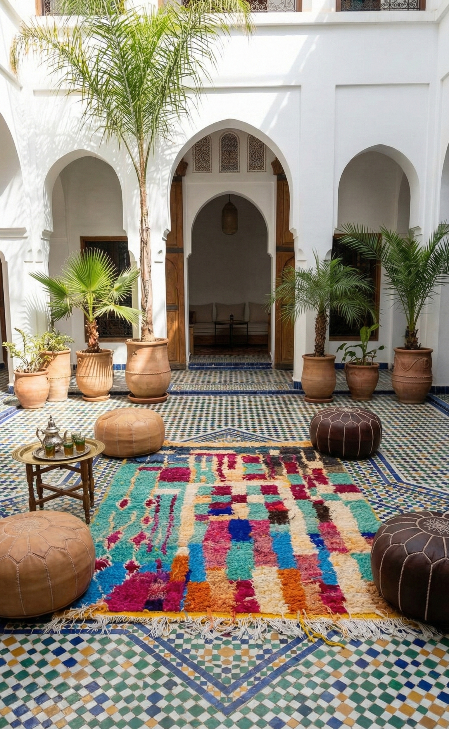 The "Teal & Technicolor" Abstract Amazigh Rug – One-of-a-Kind Masterpiece