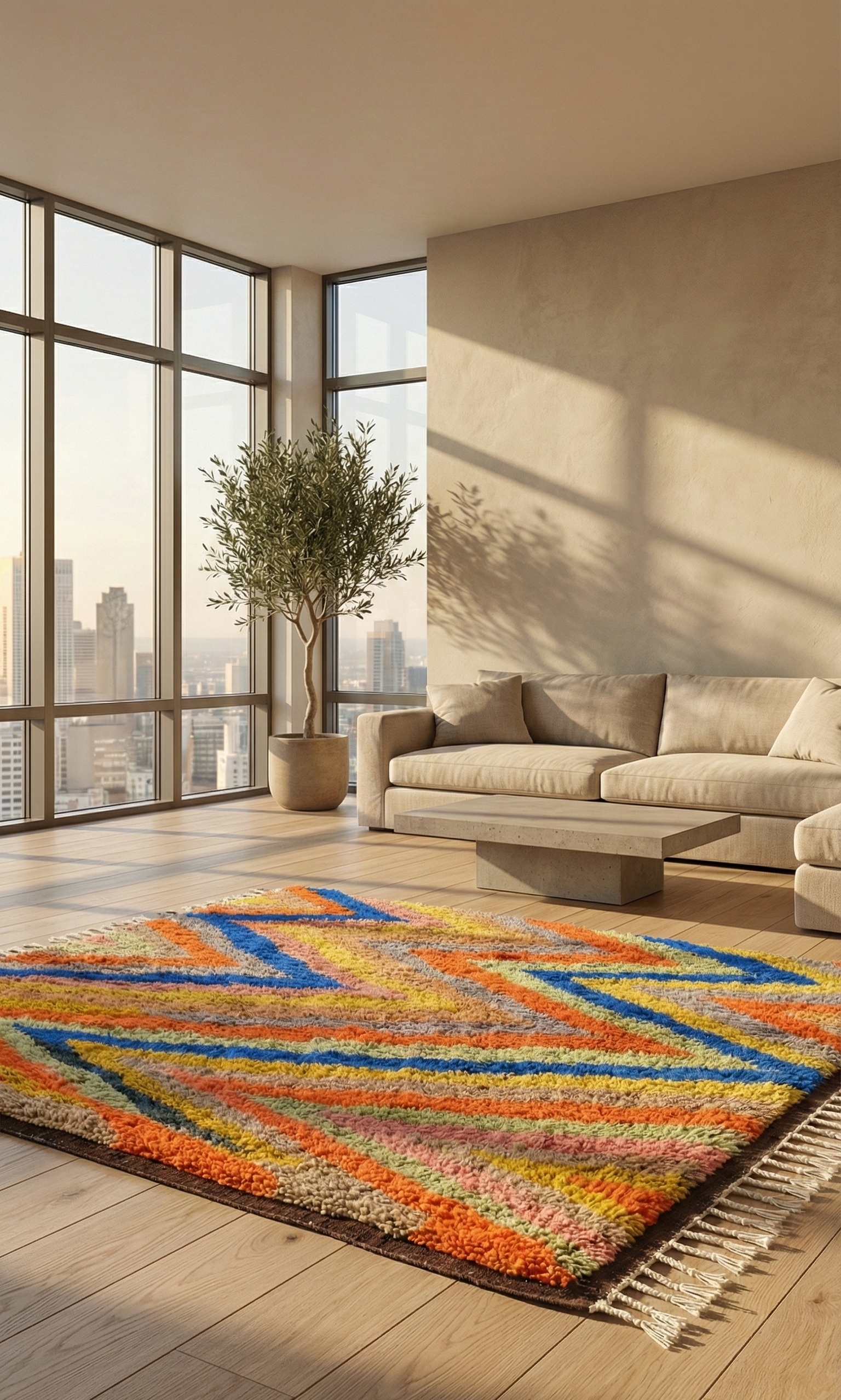 Handmade Moroccan Berber Rug – Custom Wool Area Rug – One-of-a-Kind – Natural Wool – Personalized Size & Color